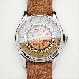 La Date Dorée, Roulette edition. Olive brique chaude, 38mm