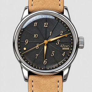 Odd-Hours, Double-Dome, Black & Gold, Vintage-Vibe, 38mm