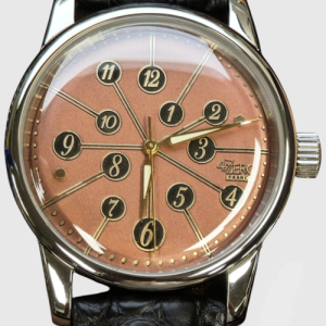 Odd-Hours, Double-Dome, Salmon rose/black, Vintage-Vibe, 38mm